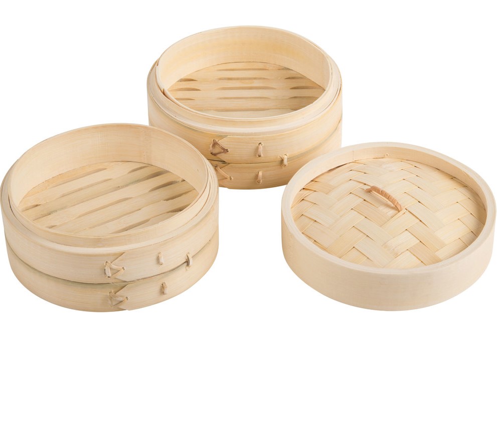 Set de 3 steamers en bamboo de 6" - Town Food