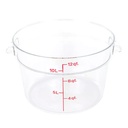 Recipiente redondo 11.4lts. policarbonato transparente Cambro