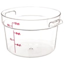 Recipiente redondo 11.4lts. policarbonato transparente Cambro