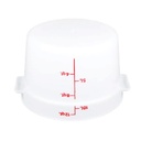 Recipiente redondo 11.4lts. polietileno blanco Cambro