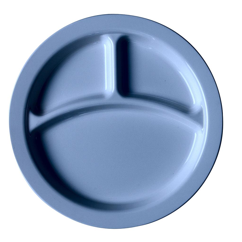 Plato 3 compartimientos policarb borde delgado 9" 22.8cm azul - Cambro USA