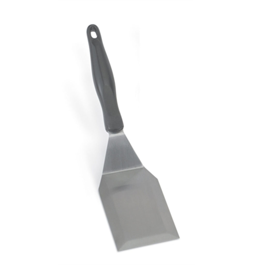 Espátula volteadora sólida 13 1/2 " con mango negro para trabajo pesado - Vollrath