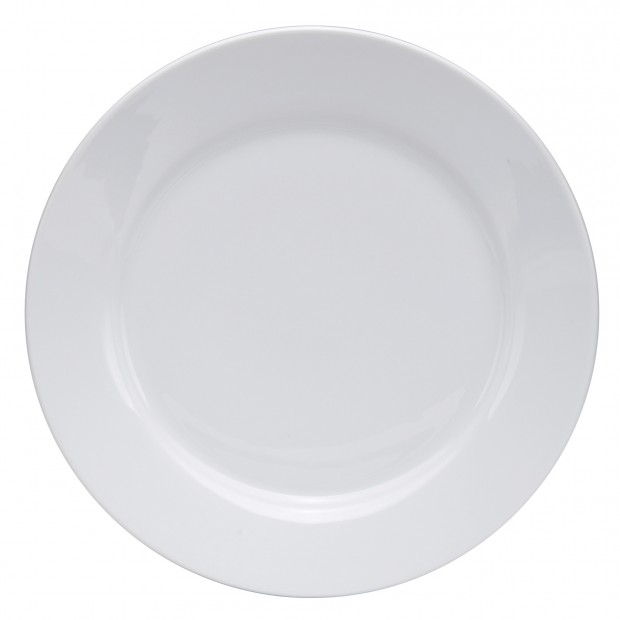 Plato llano redondo porcelana 27 cm blanco brillante - Oneida