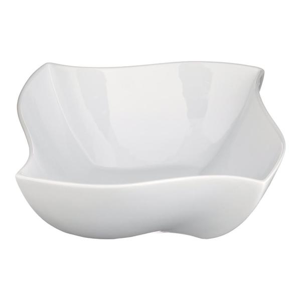 Tazón ondas porcelana 487ml -17.5 cm Blanco brillantes  - Oneida
