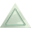 [H400LG153-O] Plato triangular fusi glass 27 cm (Outlet) - Oneida