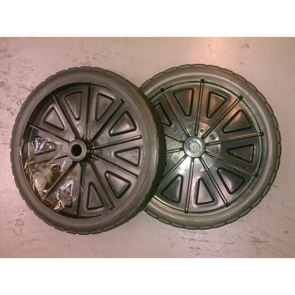 Set de 2 ruedas y 2 cubiertas para 9w21 Rubbermaid