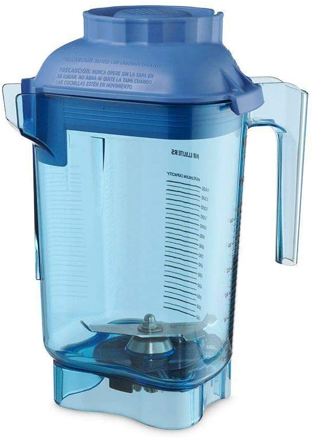 Vaso para licuadora, capacidad 48 oz/1.4 lt, incluye cuchilla y tapa, color azul - Vitamix