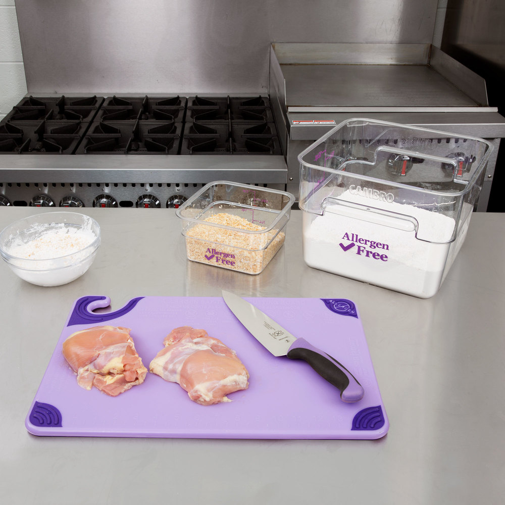 Tabla corte purpura antideslizante (alergenos) 30.5 x 45.7 x 1.3 cm  - San Jamar