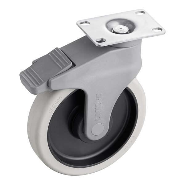 Caster 6" swivel with brake plate - Cambro