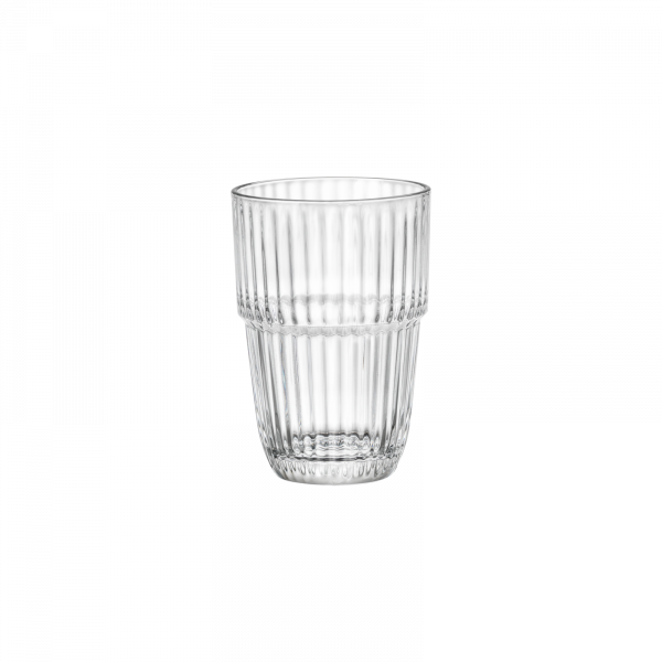 Vaso largo Barshine 12 3/4 oz | 380 ml - Alt 12cm Dim 8,3 cm Tipo de Vidrio Vidrio Templado - Bormioli Rocco