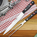 Set de 2 piezas para Trinchar - Cuchillo para Carne 20 cm &amp; Tenedor 16 cm - Gourmet - Wusthof