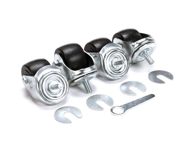 [830280] Juego de 4 ruedas giratorias, 2-1/2", con vástago de 1/2" - True