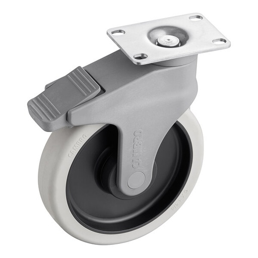 [H17007] Caster 6" swivel with brake plate - Cambro