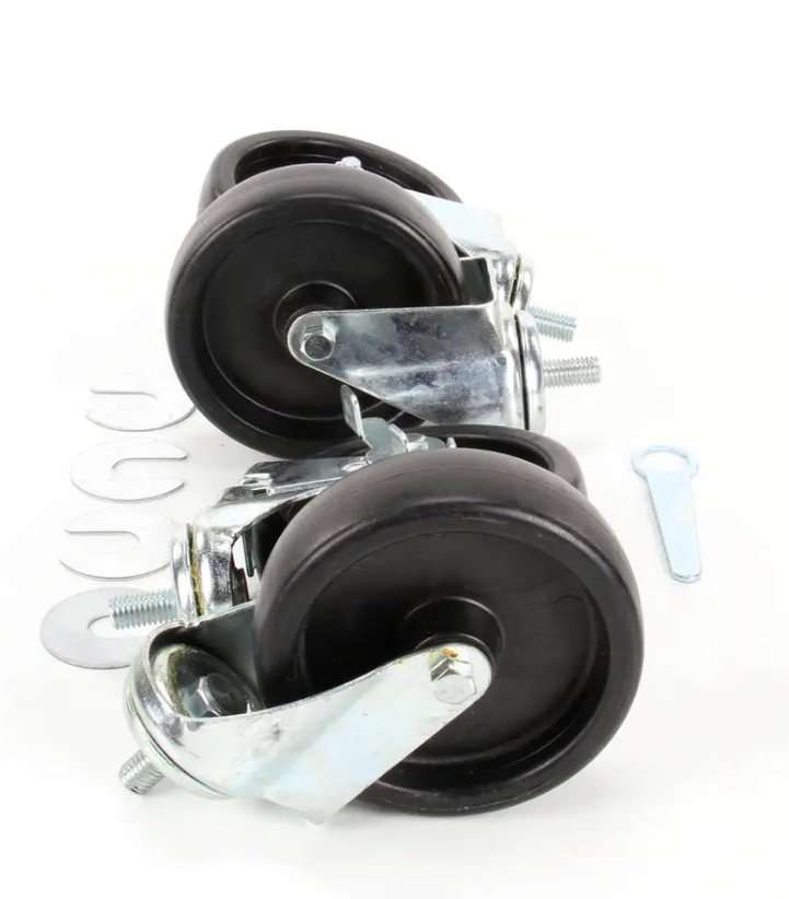 Castor 5" w/ 1/2" stem set/4 True