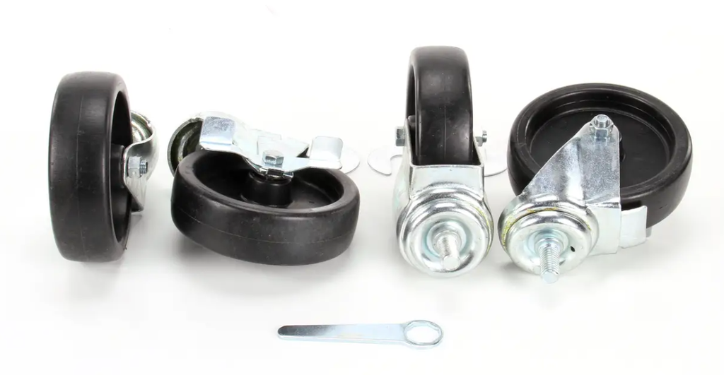 Castor 5" w/ 1/2" stem set/4 True