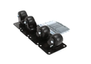 Castor kit 2 1/2" set/4 plat True