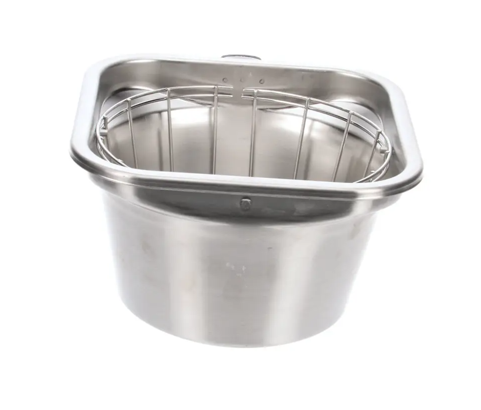 Brew basket assy 13&quot; x 5&quot; .280&quot; dia hole black handle Fetco