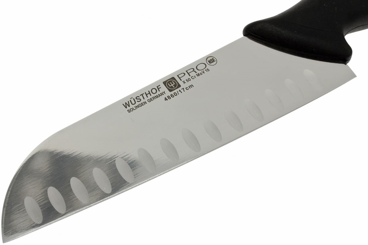 Cuchillo Santoku 17 cm negro - Pro - Wusthof