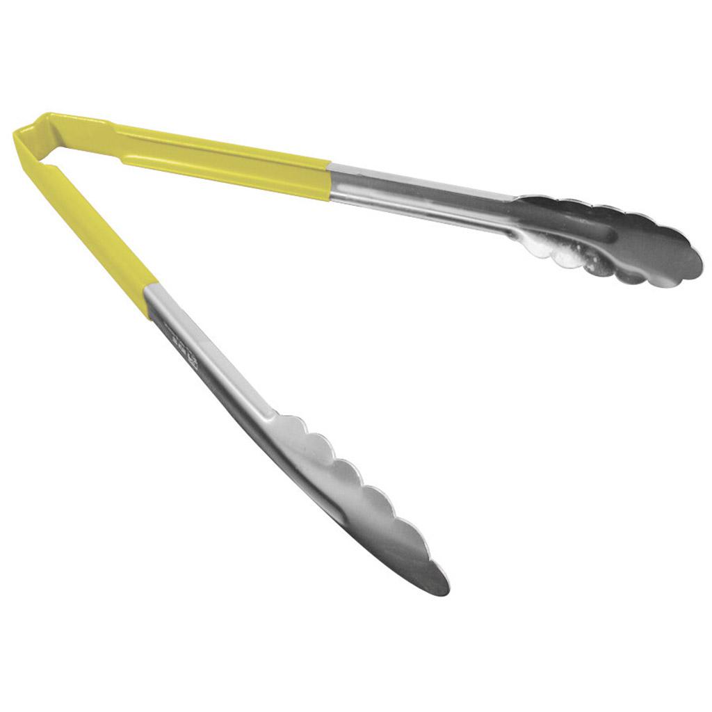 Pinza utilitaria mango amarillo antimicrobial 30.5 cm inox Vollrath