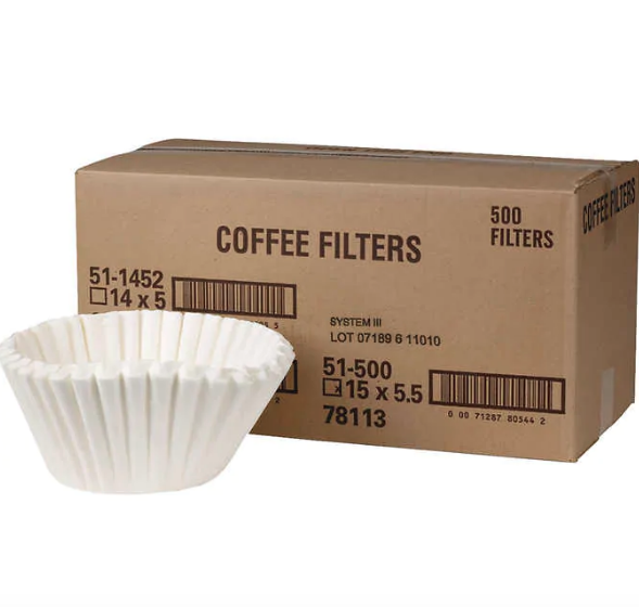Papel filtro para cafe 9.7&quot;x4.5&quot; caja x 1000 und  Brew Rite