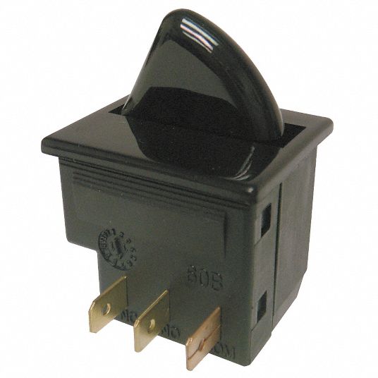 Switch rocker "3 prong" blk True