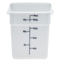 Recipiente cuadrado 17.2lts. polietileno blanco - Cambro USA