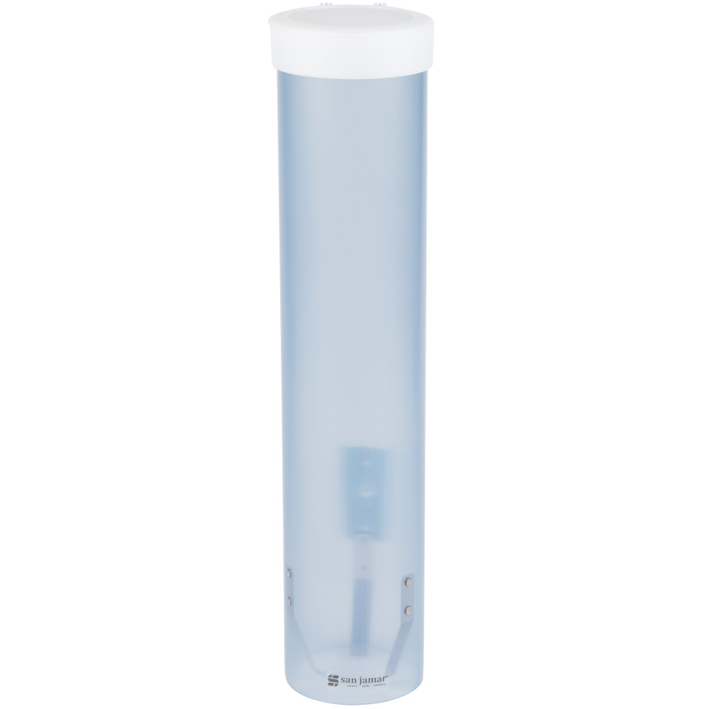 Dispensador vertical para vasos de 4 -10 oz . color frosted Blue- San Jamar