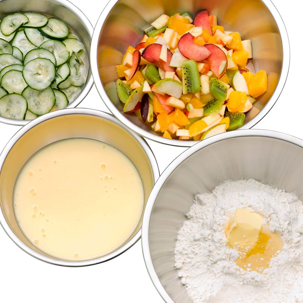 Bowl para mezclar 0.75 lt 16.5cm de diam. en acero inoxidable Acabado espejo, interior satinado (Outlet) - Browne