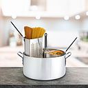 Olla pastera con 4 canastas aluminio - Browne