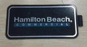 NAMEPLATE - 950 MIXER - Hamilton Beach