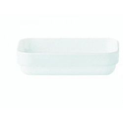 Fuente Rectangular Blanca de Vidrio Templado Restaurante, 16 1/4 oz (Outlet) - Arcoroc