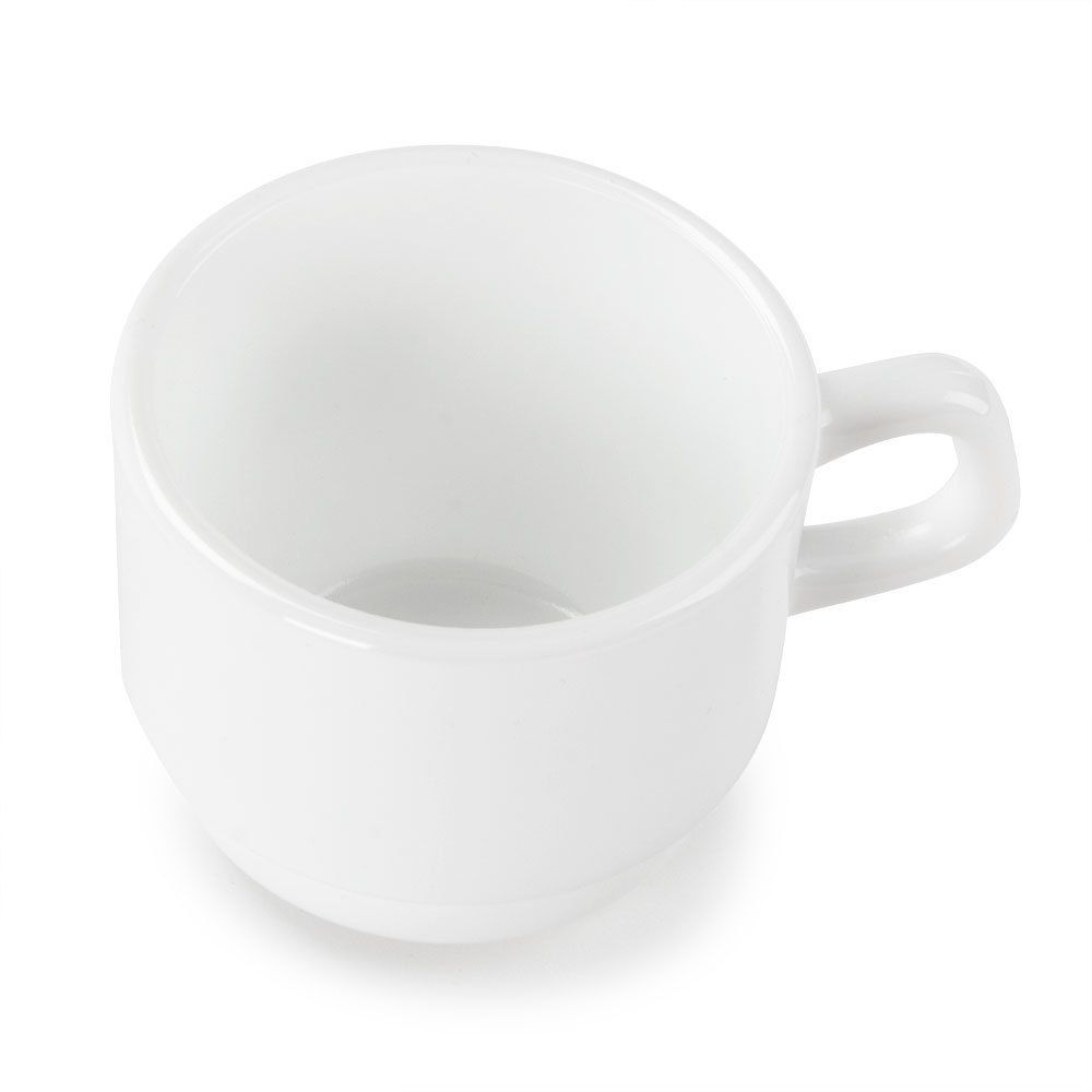 Taza Blanca de Vidrio Templado Restaurante, 2 1/2 oz - Arcoroc