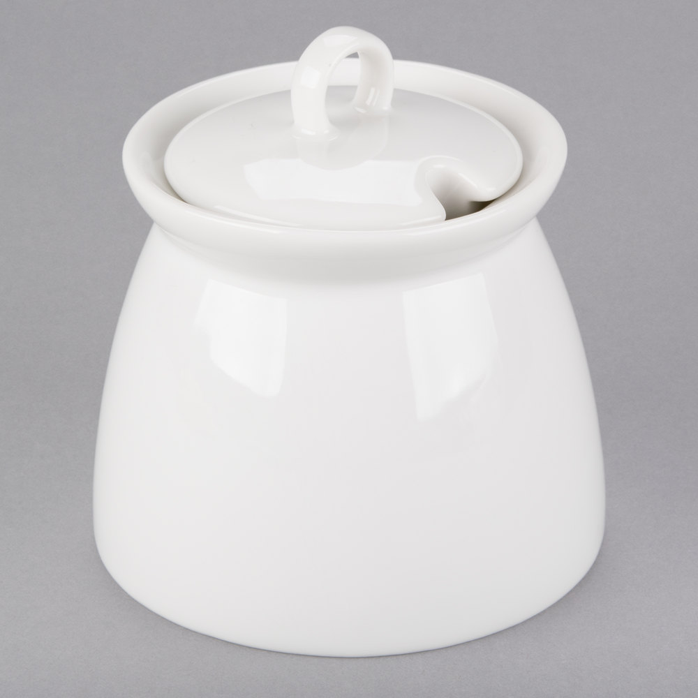 Azucarera con Tapa de Porcelana Fina Appetizer 9 oz (Outlet) - Arcoroc