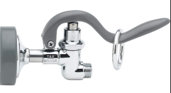 Valvula de pulverizacion con tope de goma gris y cara de pulverizacion DOE - T&S