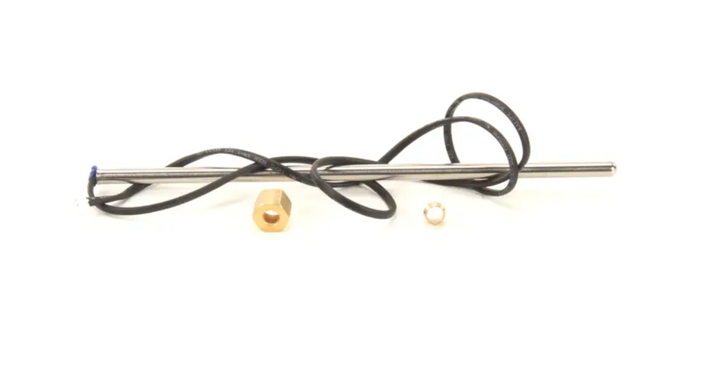 Temp. probe 8" long digital 34" lg wires - general use - Fetco