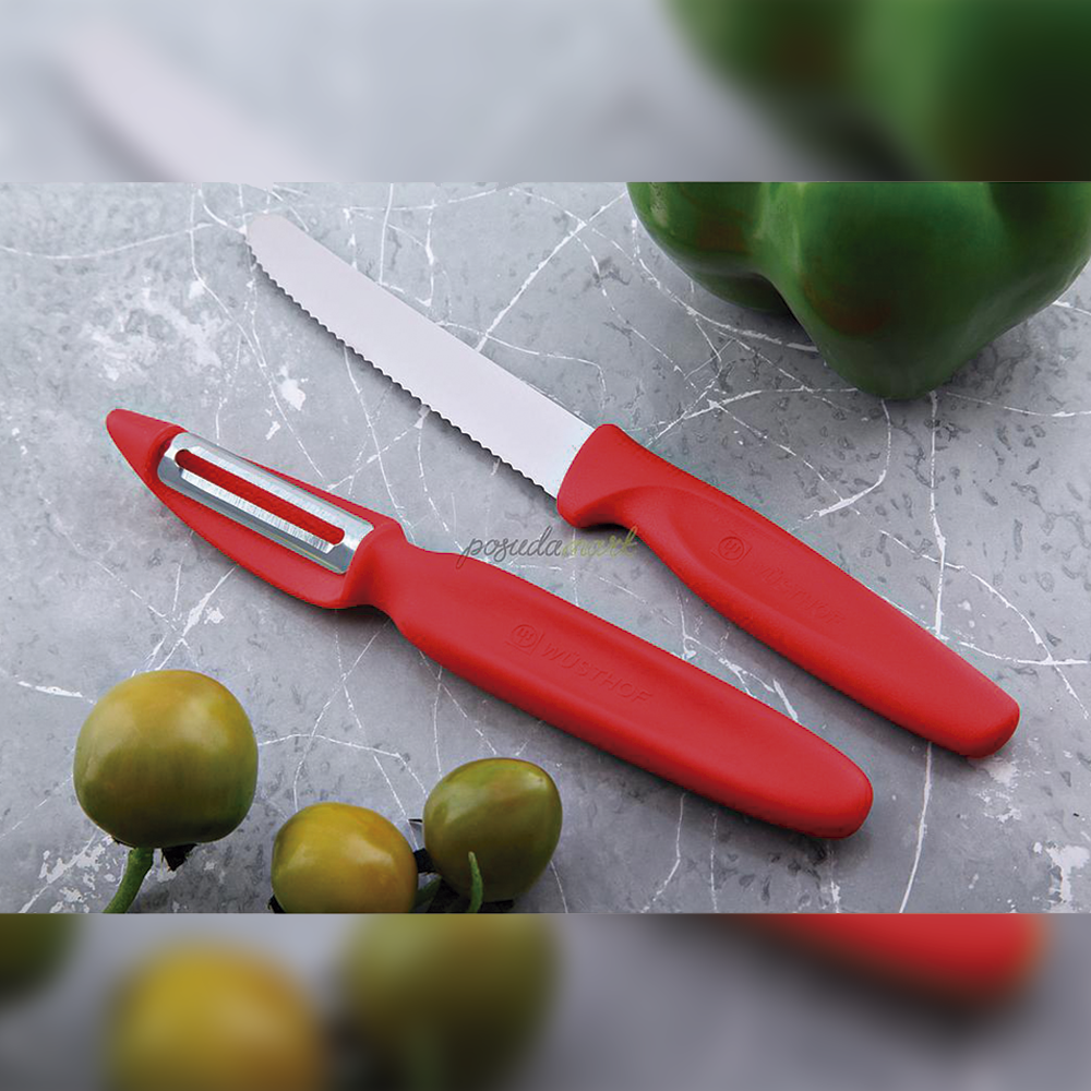 Juego de cuchillo y pelador - Color Rojo (Outlet) - Wusthof