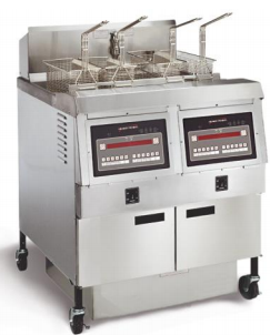 Freidora abierta a gas con sistema de filtración incorporado de 2 tinas Computron 8000 - Henny Penny