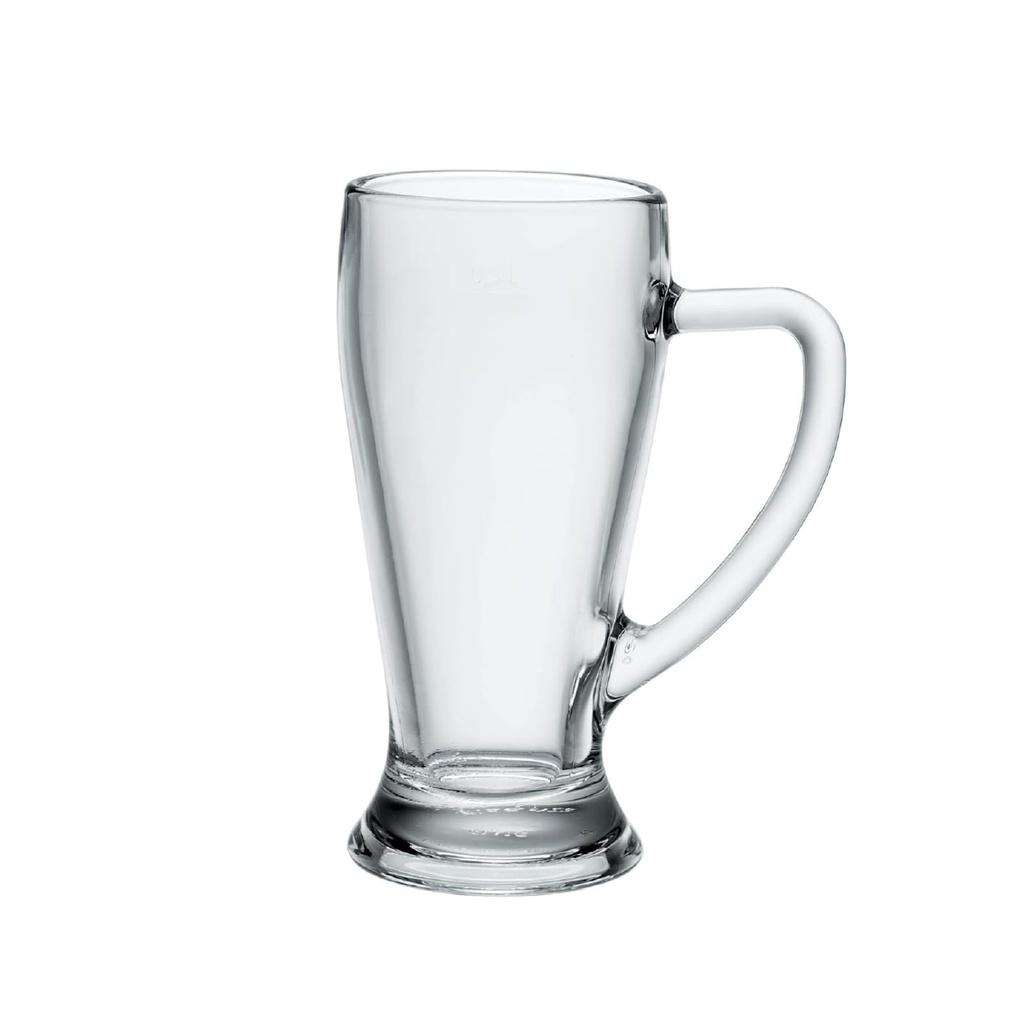 Vaso de cerveza Baviera 17 1/4 oz | 510 ml - Alt 18,3cm Dim 8,4 cm Tipo de Vidrio Vidrio convencional - Bormioli Rocco