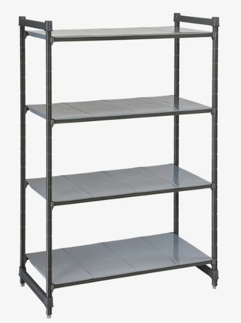 Unidad inicial Basics Plus, 4 estantes sólidos. Dimensiones: 460 x 1375 x 2140 mm grafito - Cambro China
