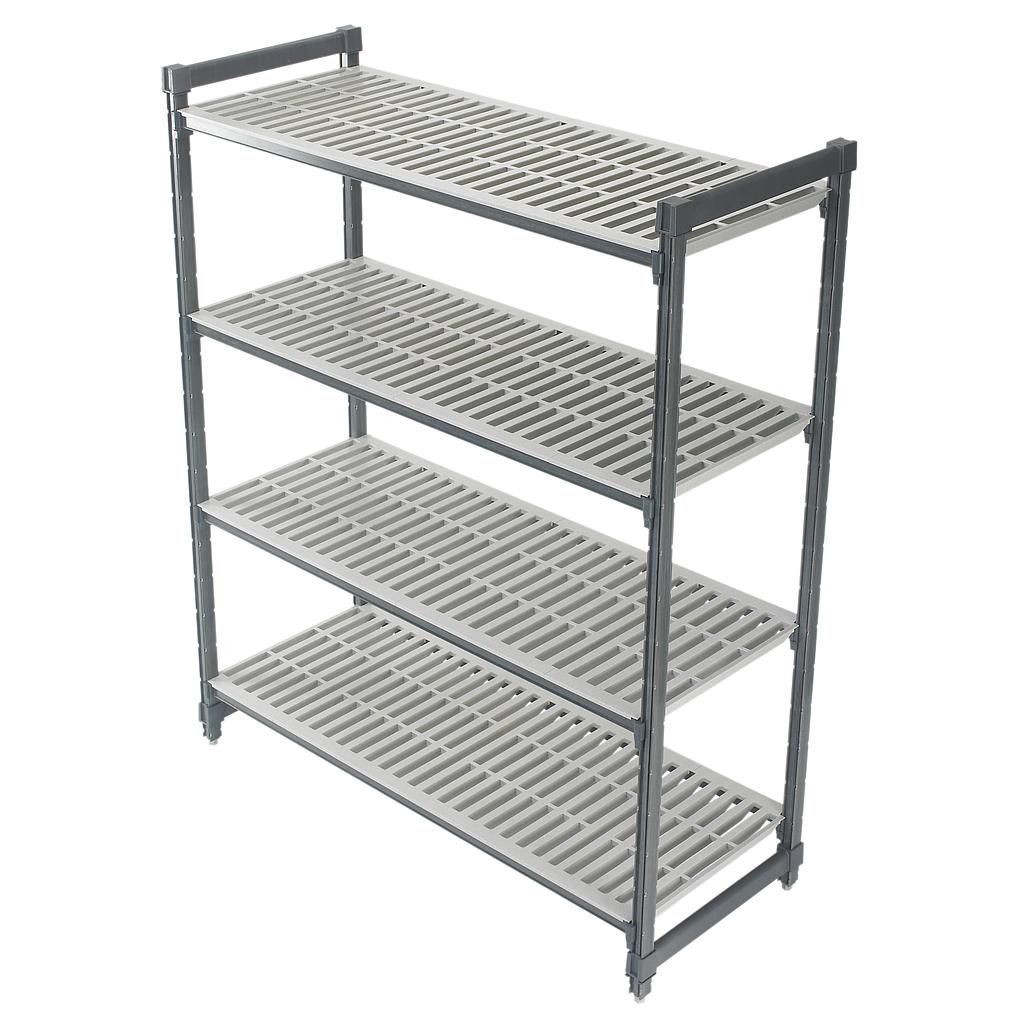 Unidad de estantería inicial Elements con 4 entrepaños ventilados, 107cm. x 61cm. x 183cm. (frente, fondo, alto) (Outlet) - Cambro