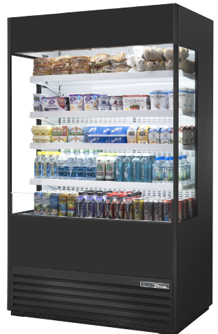 Refrigerador exhibidor abierto con vidrio en los costados de 48" - True
