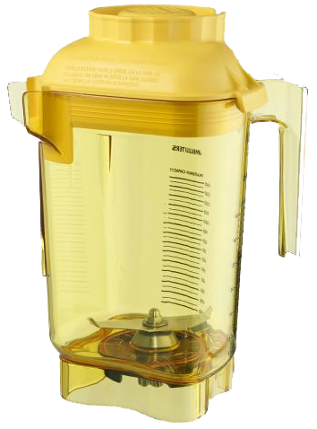 Vaso para licuadora, capacidad 32 oz/0.9 lt, incluye cuchilla y tapa, color amarillo - Vitamix