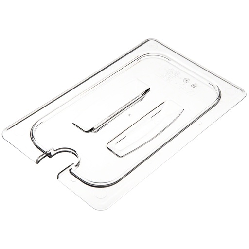 [40CWCHN135] Tapa asa y muesca azafate de 1/4 policarbonato transparente - Cambro China