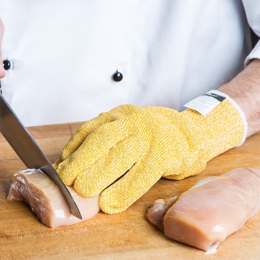 [SG10-Y-S] Guante antimicrobial para corte ambidiestro amarillo - San Jamar