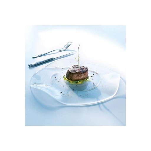 [R0713-O] Plato Trío Aperitivo Transparente, 33cm (Outlet) - Arcoroc