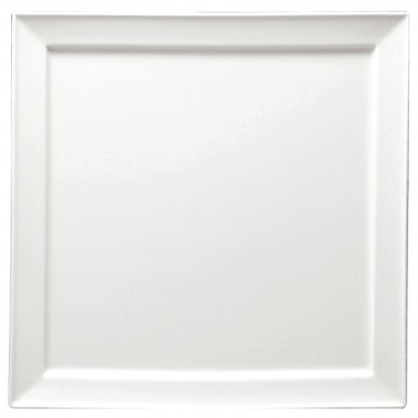 [F8010000162S-O] Plato cuadrado porcelana 29.7cm blanco brillante (Outlet) - Oneida