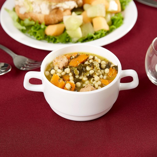 [28891] Tazón Consomé Blanco de Vidrio Templado Restaurante, 10 1/4 oz - Arcoroc