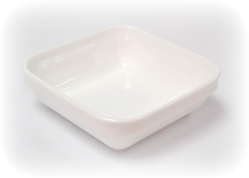 [18962] Fuente Cuadrada Blanca Restaurante De Vidrio Templado, 11x11cm - Arcoroc