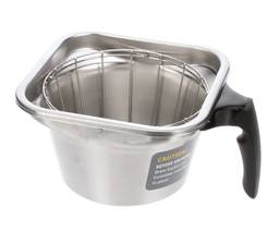 [B003280B1] Brew basket assy 13&quot; x 5&quot; .280&quot; dia hole black handle Fetco