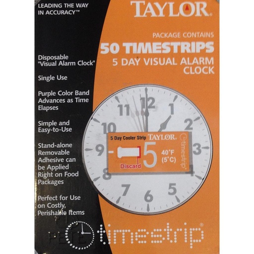 [8805] Tiras Desechables de Temporizador/Temperatura 5d  - Taylor Precision